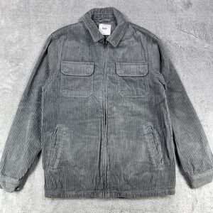 Katin Kane Shacket Men's SM Gray Corduroy Cotton Pockets Long Sleeve Full Zip